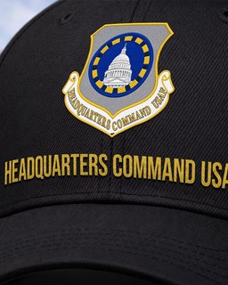 Headquarters Command USAF Veteran Embroidered Cap - 2798 - Embroidered Classic Cap Navy Blue mockup