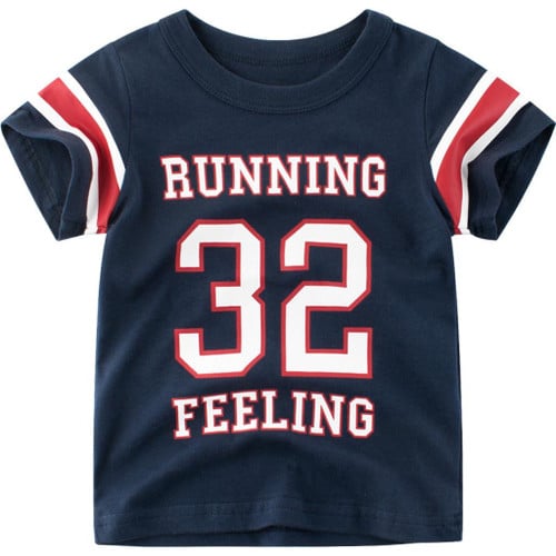 Running Felling Baby Kids Boys Print T Shirt
