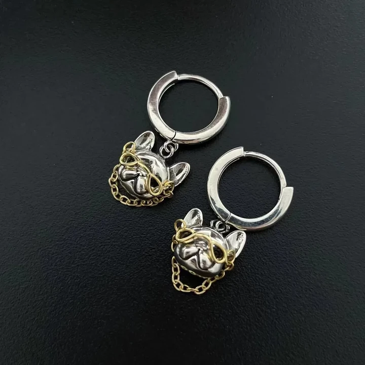 English bulldog earring