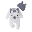 Baby Unisex Boy Girl Newborn Onesies Romper 0-18 Months Toddler Clothing Infant Long Sleeve Cartoon Cute Bear Ears Hat Jumpsuit
