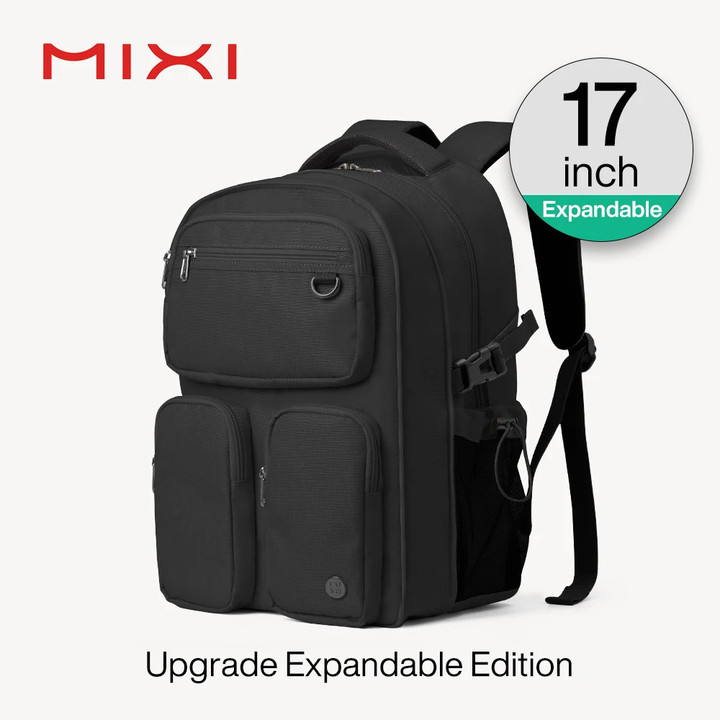 Mixi New Women Backpack Laptop 15.6" Computer Bag School Bookbag 17 Inch Men Rucksack Waterproof Travel Lightweight M5112