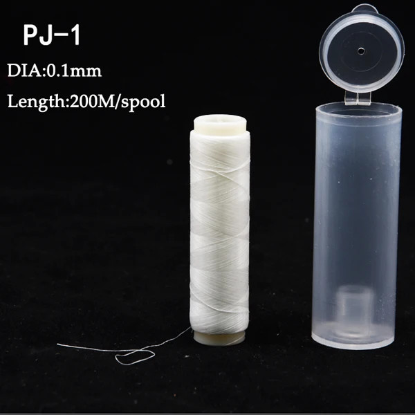 1pc PJ1/2/3/4/5/7 High Tensile Polyester Bait Elastic Thread Spool Sea Fishing Accessories Tackle Invisible Fishing Bait Line