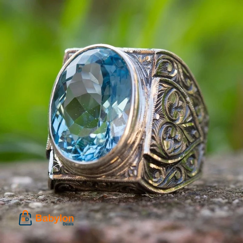 Retro Handmade Turkish Signet Rings for Men Ancient Silver Color Carved Ring 16067337