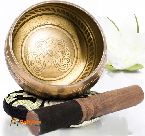 Tibetan Singing Bowl Set for Meditation, Yoga, and Stress Relief