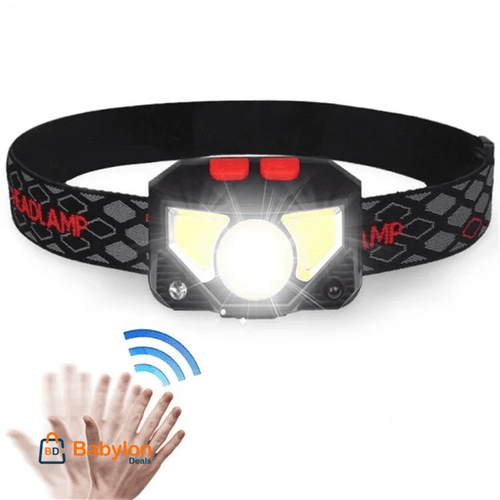 8 Modes Waterproof Motion Sensor Powerful LED headlamp USB Rechargeable COB Torch light For Camping, Fishing, Hiking, Outdoor Recreation
