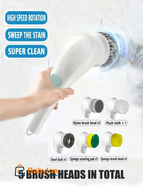 Electric Scrubber Useful Things for Home Cleaning Products Rotary Brush Cleaning Supplies Bathroom Sink Spin