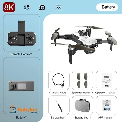 New S2S Drone 8K HD Dual Camera Brushless Motor Obstacle Avoidance Drone RC Helicopter Professional Foldable Quadcopter Toy