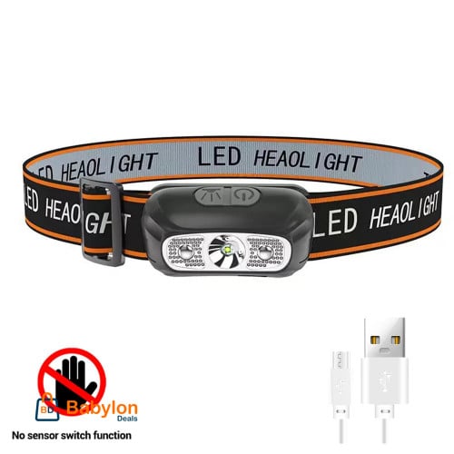 Mini LED Built-in Battery USB Rechargeable Headlamp For Outdoor Camping, Fishing, Hiking, Cycling