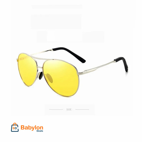 2024 Aviation Metail Frame Polarized Color Changing Men Sun Glasses With Night Vision Pilot