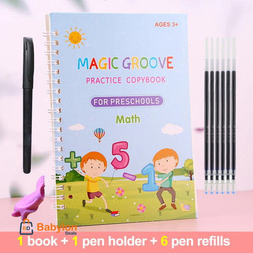 Kids Arabic French English Copybooks With Pen Practice Reusable Magical Writing Book Free Wiping Children Handwriting Early Learn