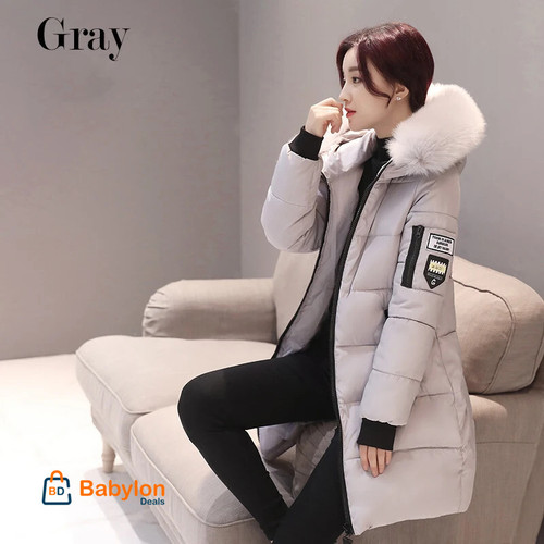 2023 Winter Women Parka Coats Long Cotton Casual Fur Hooded Jackets Thick Warm Slim-fit Jacket Female Overcoat Clothing