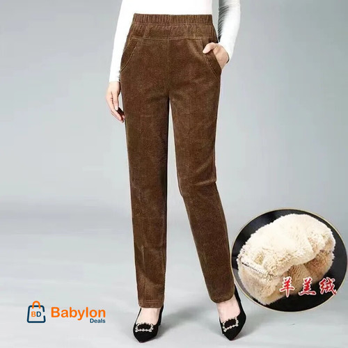 2024Spring Winter Pencil Pants Women Fleecing Thermal Strench OL Lady Skinny Thichen Thin Slim Trousers Female Clothing Leggings