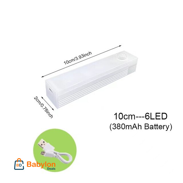 PZSUNLY LED Motion Sensor Light Night Light USB Type-C Rechargeable Lamp For Kitchen Cabinet Wardrobe Lamp Staircase Backlight