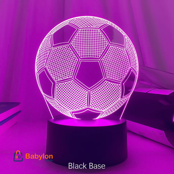 Soccer Ball Touch Sensor Remote Nightlight for Kids Bedroom