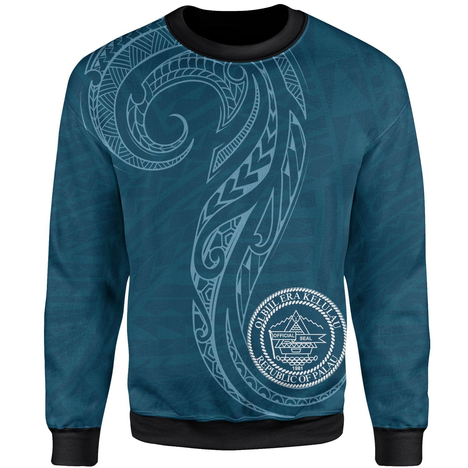 Palau Pattern Palau Sweatshirt - Pristine Waters and Cultural Patterns Combined ...
