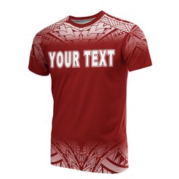 Island Wear Tuvalu Custom T Shirt Fog Red Polynesian Alina Basics