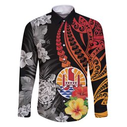Island Wear French Polynesia Bastille Day Family Matching Puletasi and Hawaiian Shirt Tropical Turtle Hibiscus Polynesian Pattern Polynesian Alina Basics