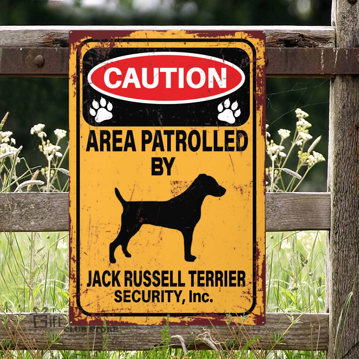 Premium Jack Russell Terrier Portrait Metal Sign - giftclubstore