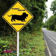 Basset Hound Warning Sign Animal Wall Decor