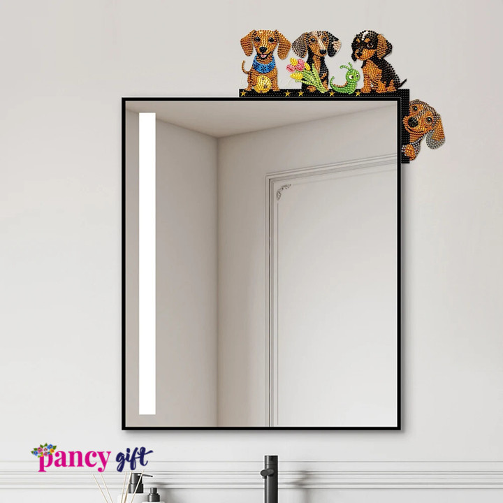 Dachshund Diamond Painting Door Corner Sign