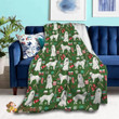 Great Pyrenees Lovely Christmas Holiday Lightweight Fuzzy Plush Blanket