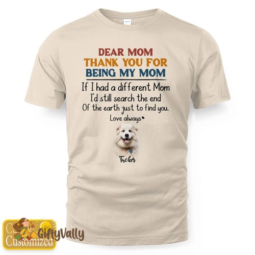 Thank You Mom Great Pyrenees Personalized Shirt