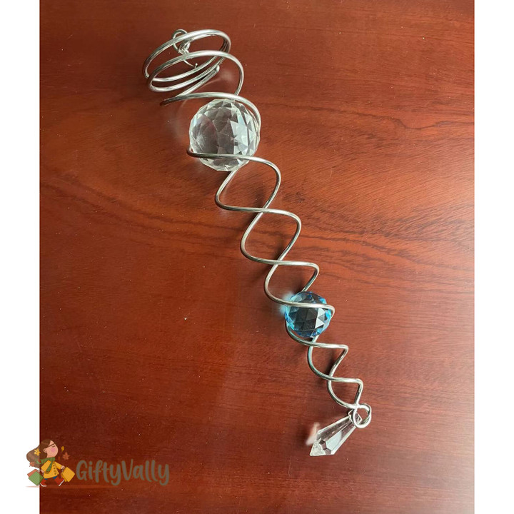 Trending Gazing Ball Spiral Tail Wind Spinner Stabilizer
