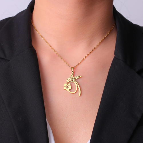 Hummingbird Flower Pendant Necklaces Jewelry for Women and Girls