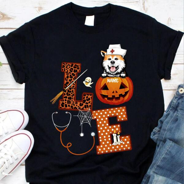 Dog Nurse halloween t shirt, dog halloween shirt, CNA tshirt, Tees For Women