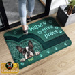 "Wipe Your Paws" Boston Terrier Door Mat Personalized Product