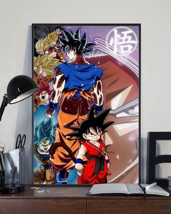 Son Goku Dragon Ball Anime Decor Vertical Poster Canvas - Poster Canva ...