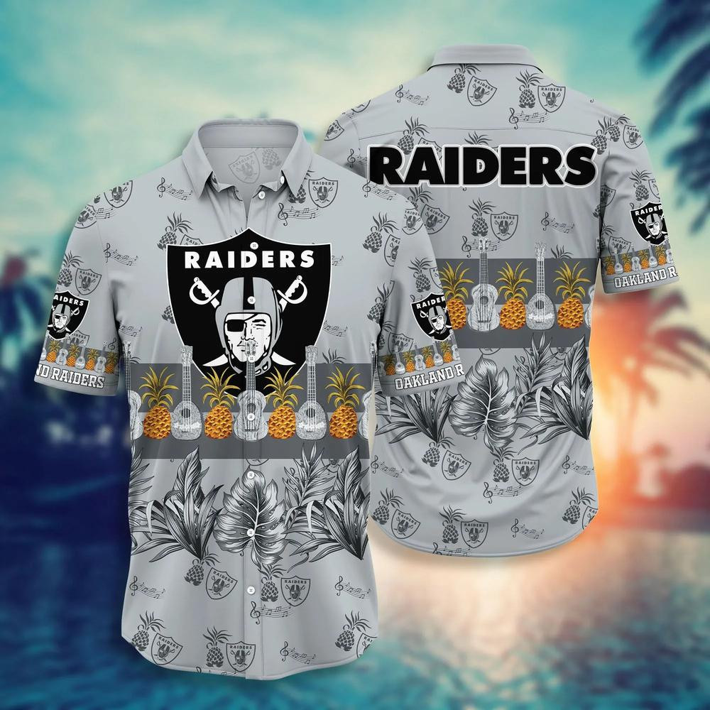 Raiders Pattern Graph Las Vegas Raiders NFL HAWAIIAN SAS Tropical Pattern Graphic Trends Sum ...
