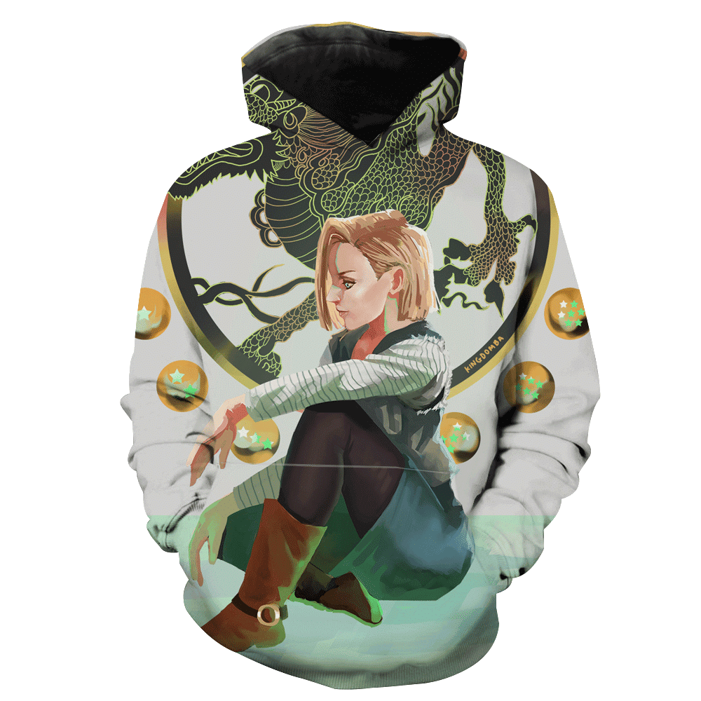 Dragon Ball Android 18 Anime Anime Ands Hoodie 3D Jacket 3D Pullover Z ...