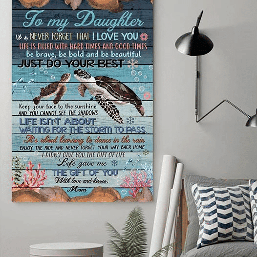 Turtle Mom And Daughter To My Daughter Never Forget That I Love You Wi ...