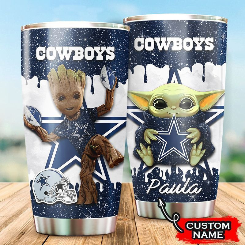 Custom name Grogu Groot Dallas Cowboys NFL teams football gift For ...