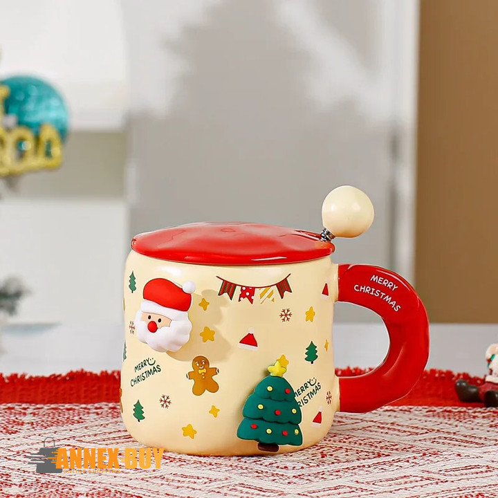Christmas themed ceramic mug coffee cup water cup breakfast milk cup Home
