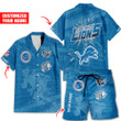 Detroit Lions Hawaiian Shirt Full Set 2