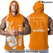 NCAA Tennessee Volunteers Football – Men’s Hooded Tank Tops – Custom Name And Number Football Summer Perfect Gift For Fans
