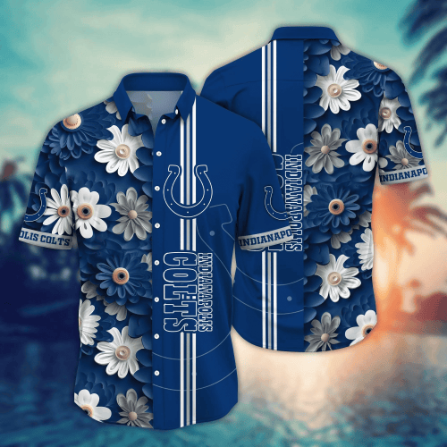 Indianapolis Colts NFL Flower Hawaii Shirt And Tshirt For Fans, Summer Football Shirts NA49574