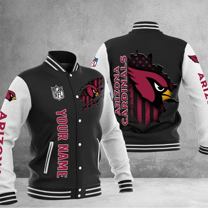Arizona Cardinals 3D Baseball Jacket