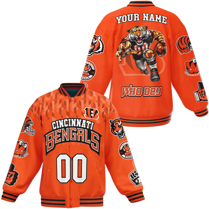 Cincinnati Bengals American Football League Pattern Varsity Jacket SH1 V2