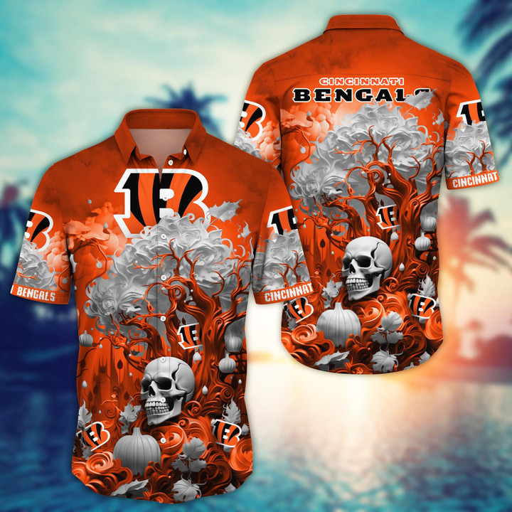 Cincinnati Bengals Halloween Skull Trending Hawaii Shirt New Arrivals H51939