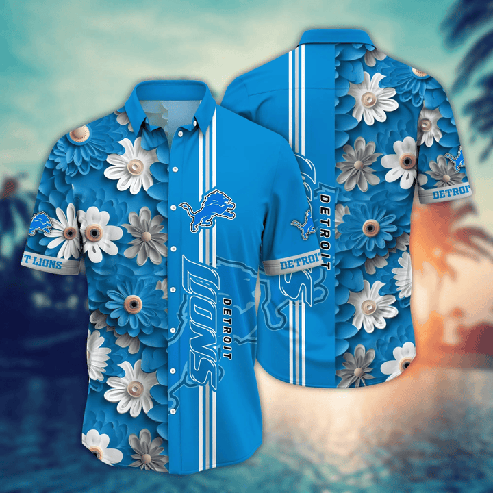 Detroit Lions NFL Flower Hawaii Shirt And Tshirt For Fans, Summer Football Shirts NA49574