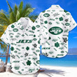 New York Jets Hawaiian Shirt Tropical Beach
