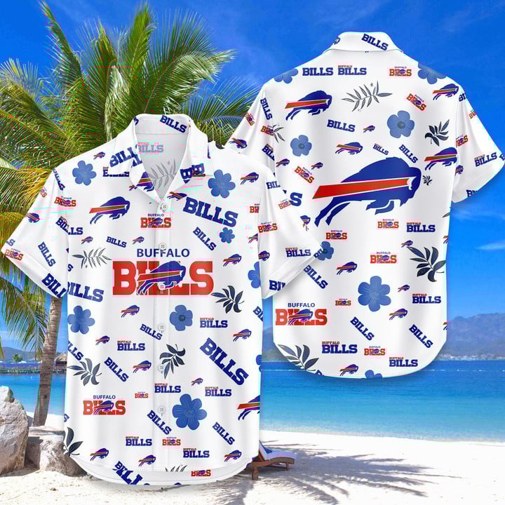 Buffalo Bills Hawaiian Shirt Tropical Beach