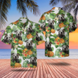 American Bulldog AI - Tropical Pattern Hawaiian Shirt