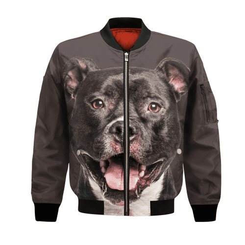 American Staffordshire Terrier - Unisex 3D Graphic Bomber Jacket