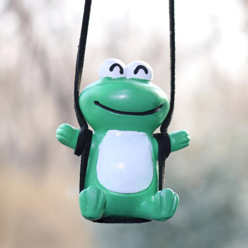 Swinging Frog Car Rearview Mirror decoration