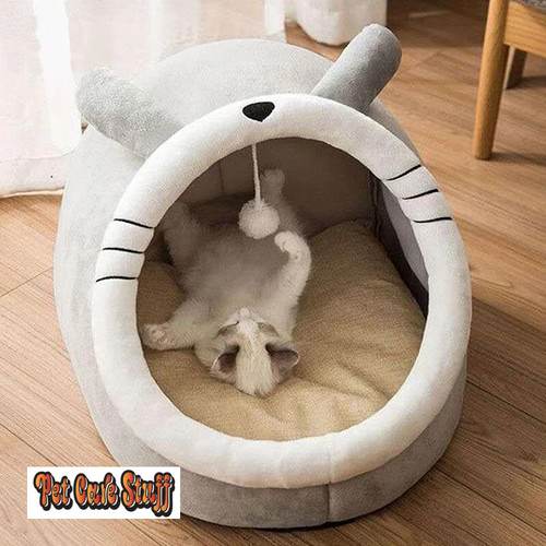 Pet Tent Cave Bed for Cats Small Dogs Self-Warming Cat Tent Bed Cat Hut Comfortable Pet Sleeping Bed Foldable Removable Washable
