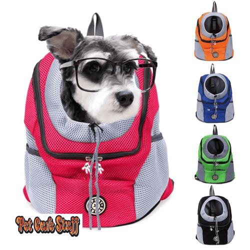 New Double Shoulder Portable Travel Backpack Outdoor Pet Dog Carrier Bag Pet Dog Front Bag Mesh Backpack